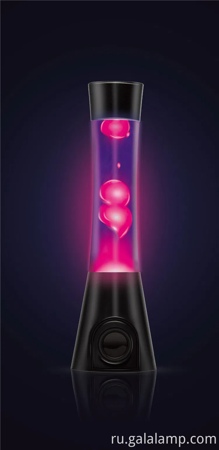 Высококачественная спальня с красочной лавовой лампой и светом